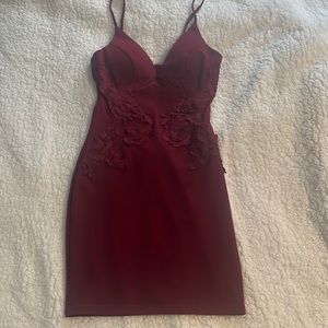 Red floral Mini Dress